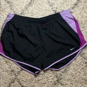 Nike dry tempo black and purple shorts